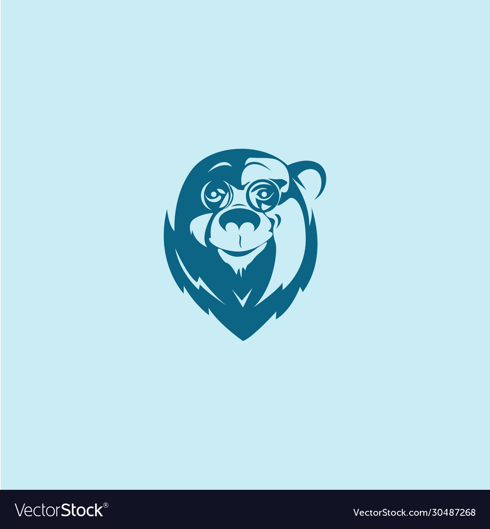 Head bear logo vector image Head bear logo