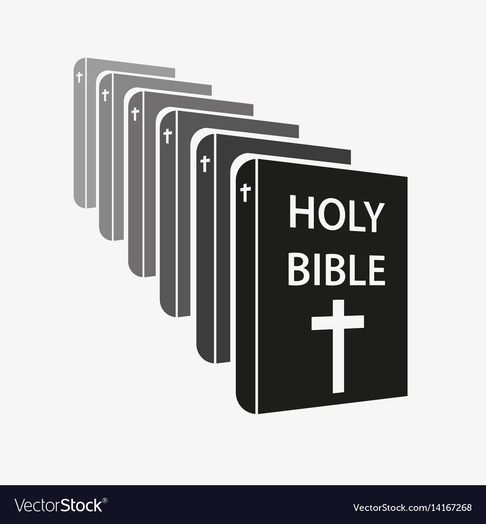 Holy bible christian saint books set Royalty Free Vector