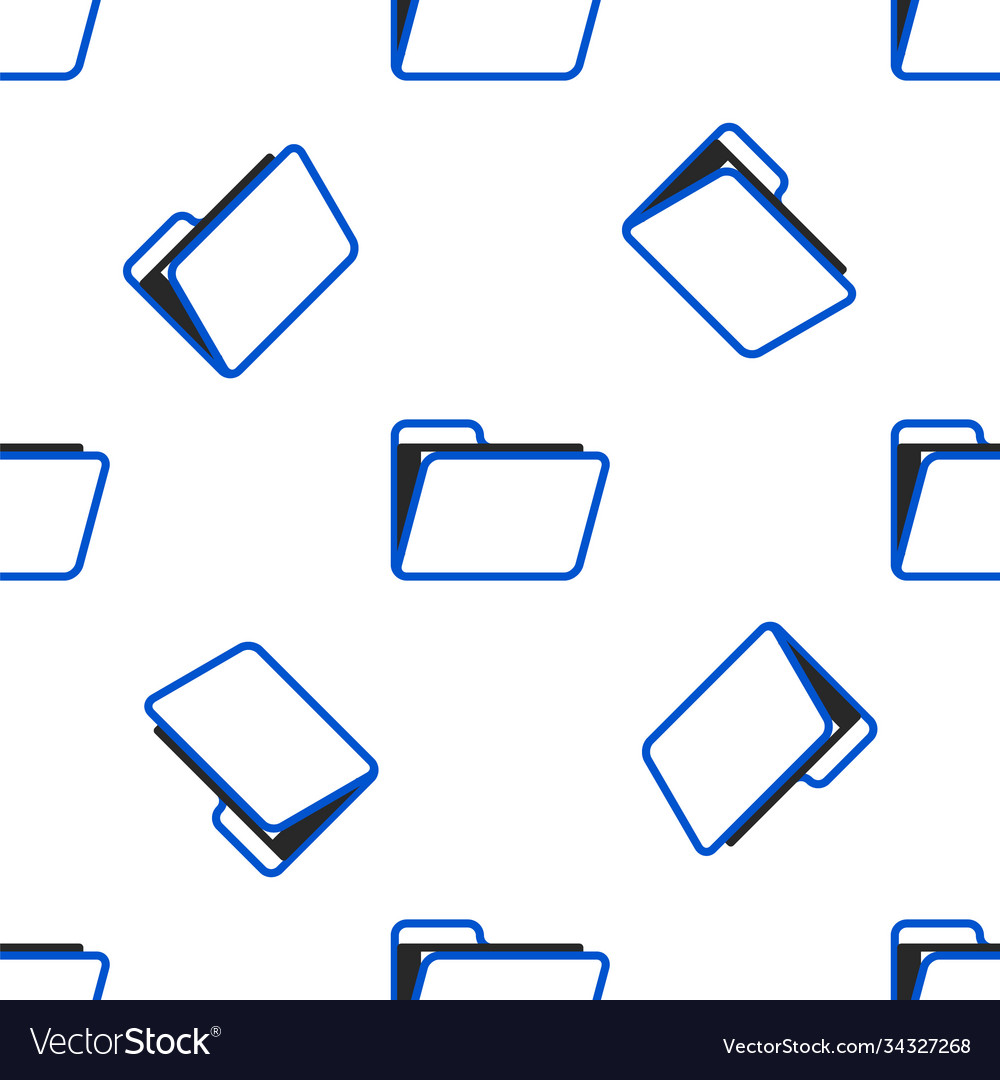 Line document folder icon isolated seamless vector image Line document folder icon isolated seamless