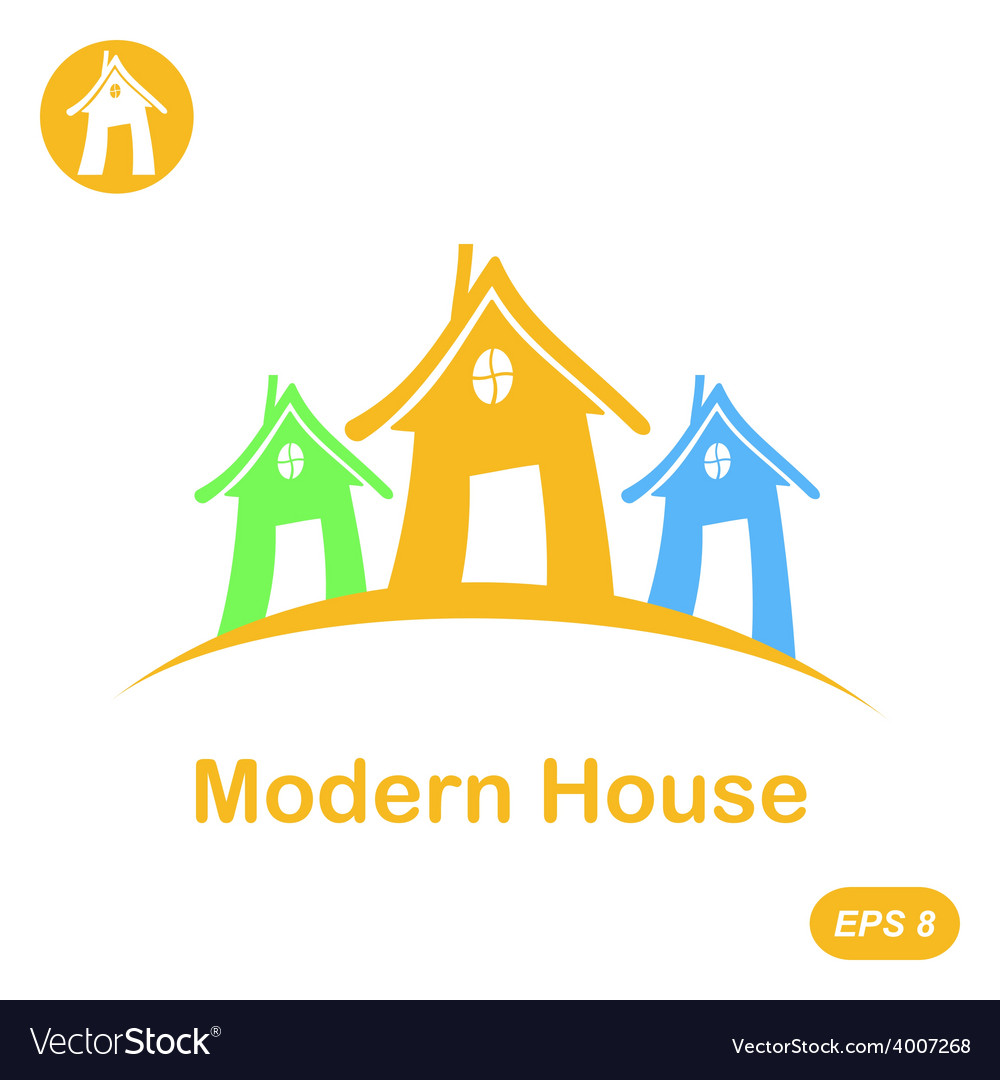 House result. Modern house logo.