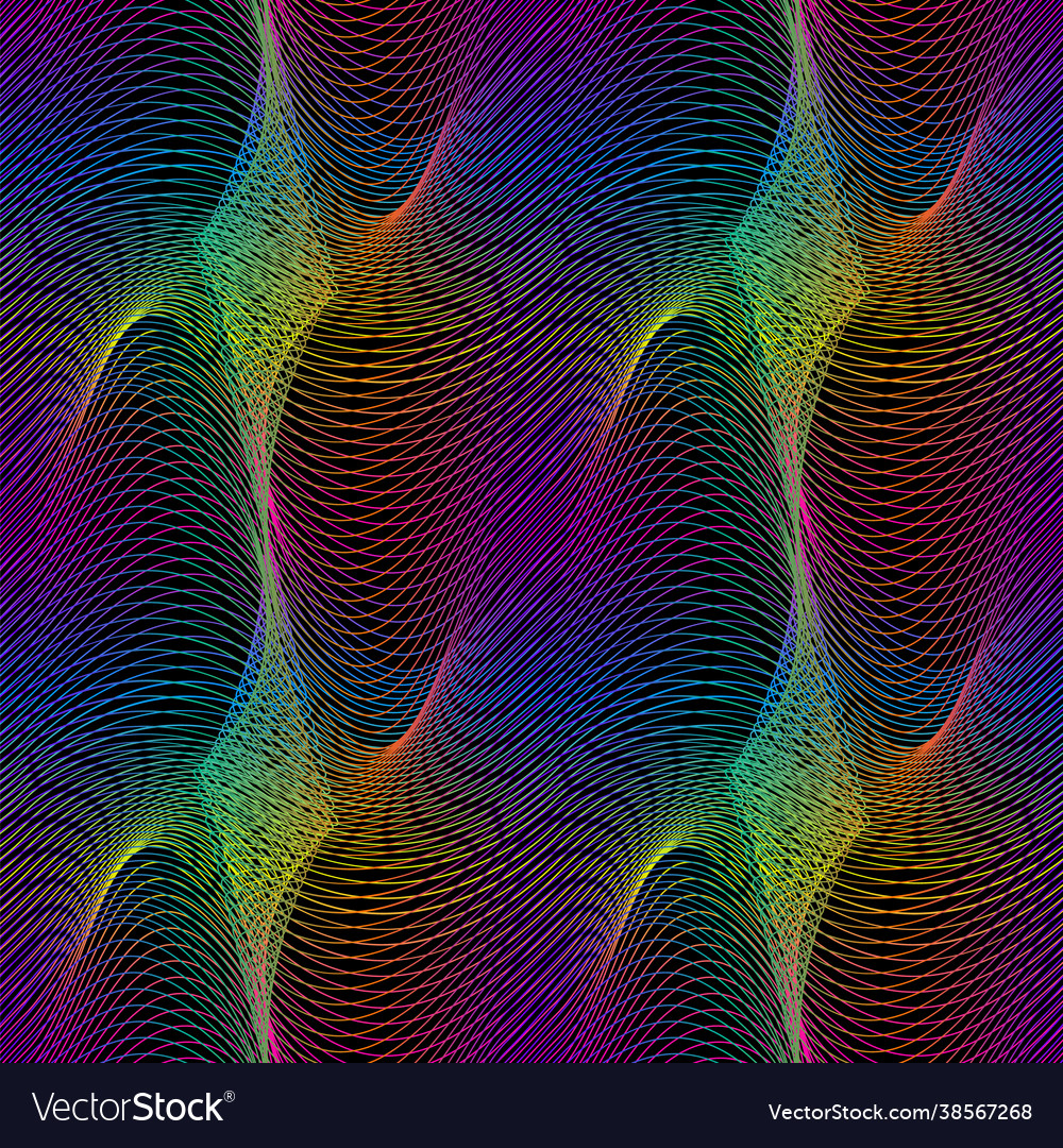 Moire seamless pattern winding iridescent