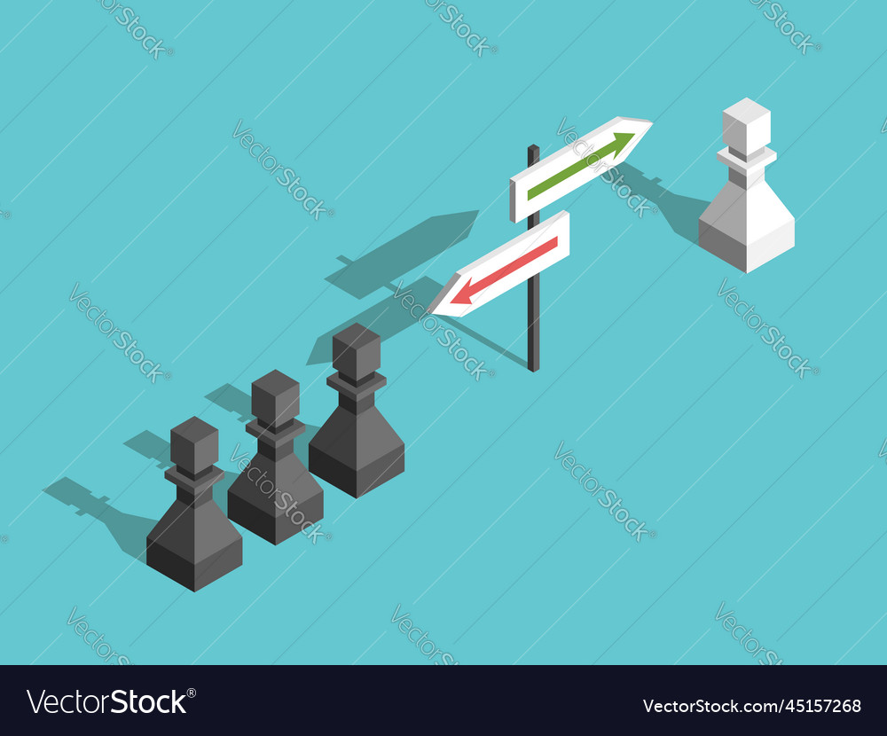 Einzigartige Pawn verschiedene Richtung