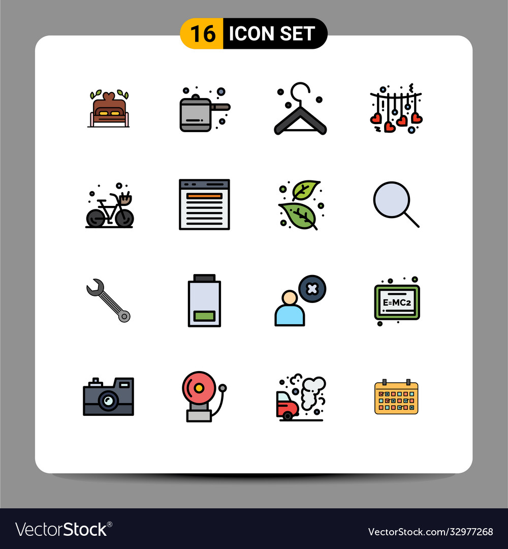 User interface pack 16 basic flat color filled