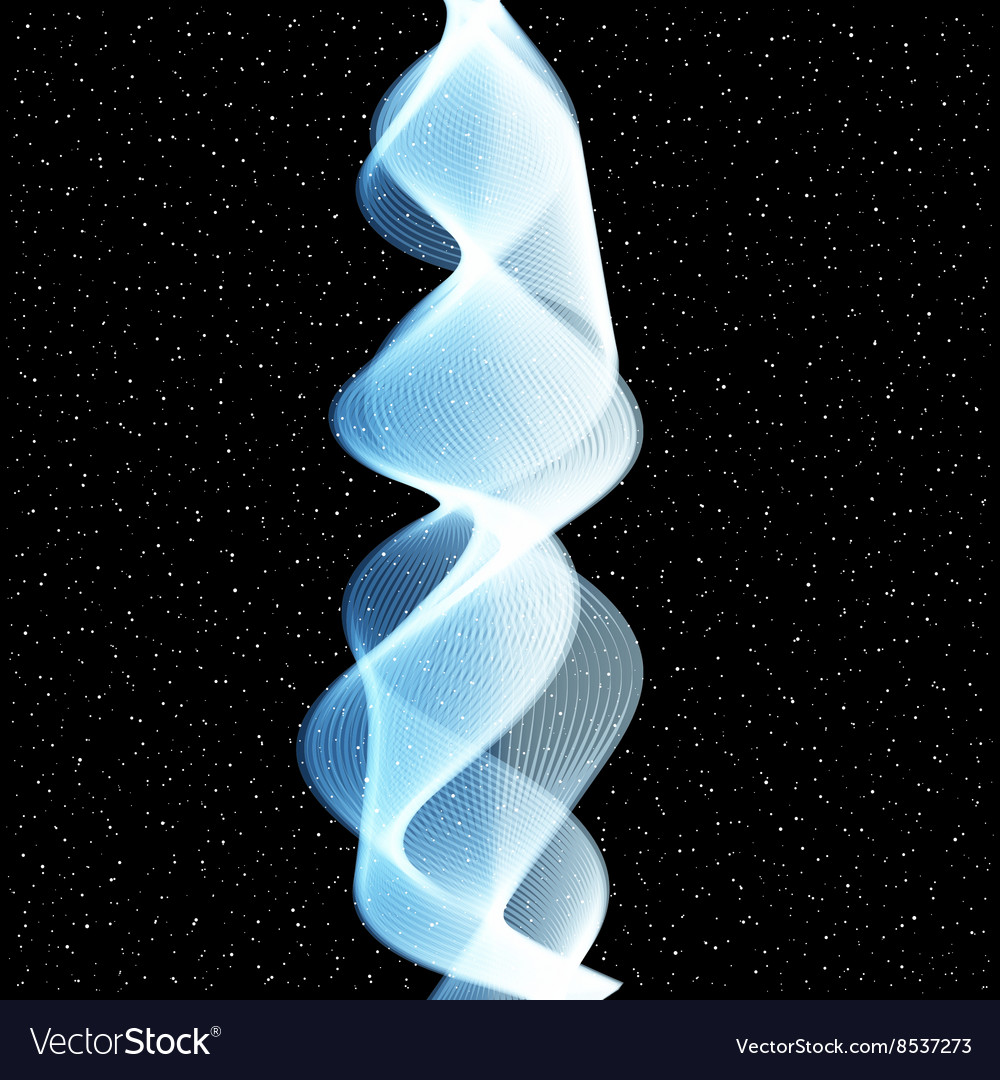 Abstract wave on stars background