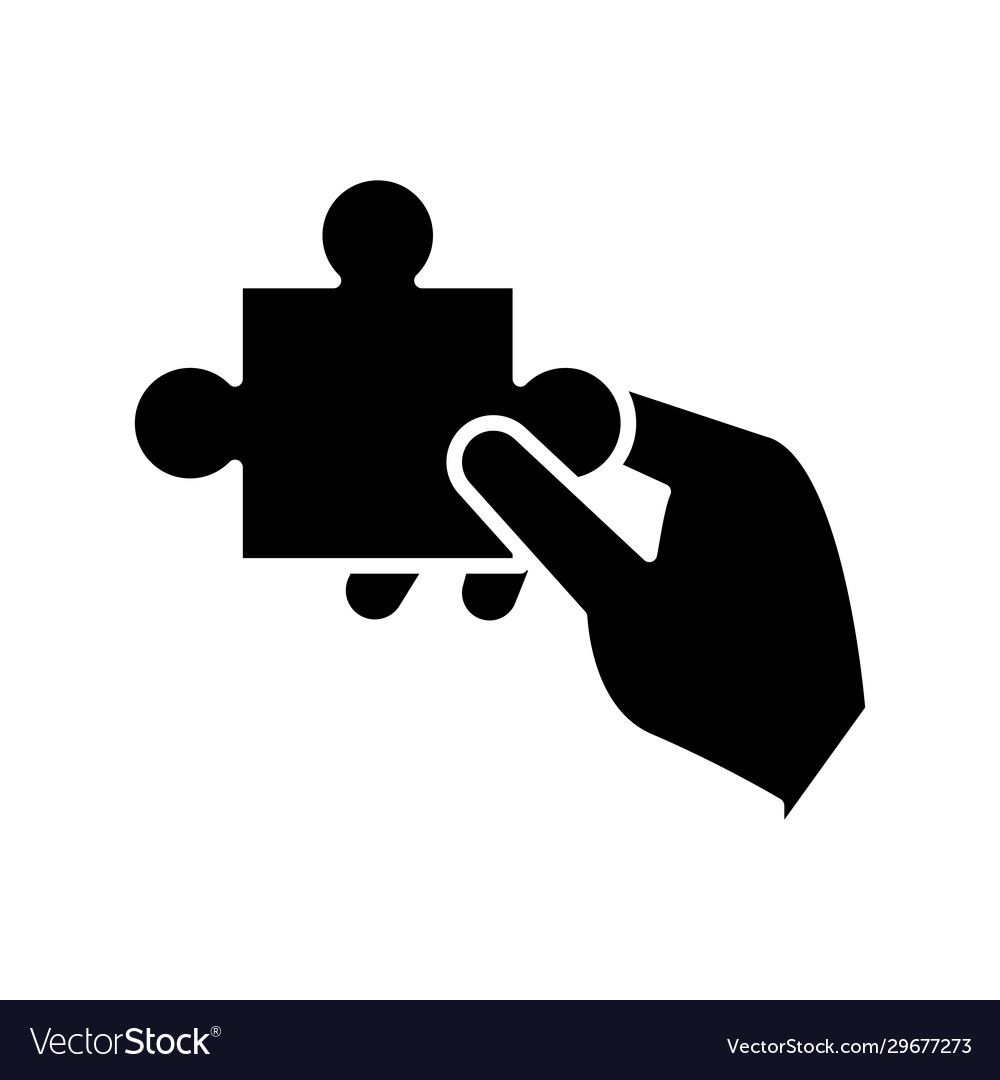Algorithm piece black icon concept Vector Image Algorithm piece black icon concept