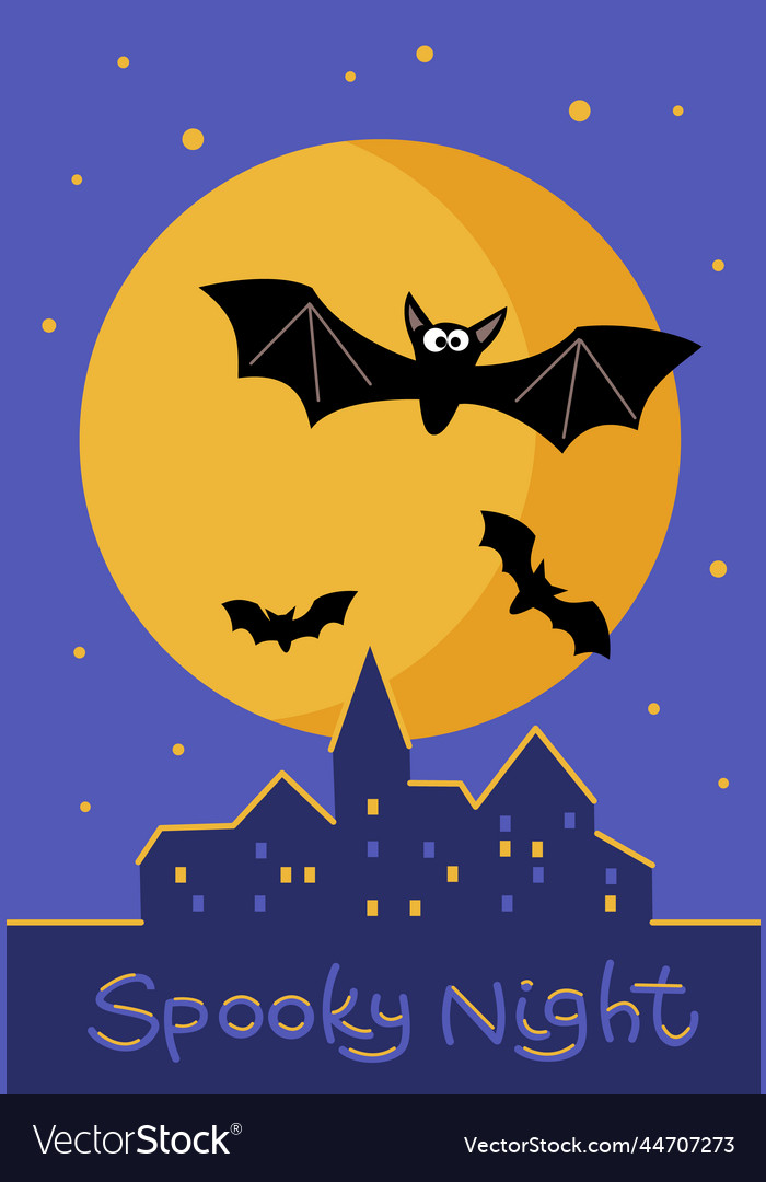 Bats flying under the night city