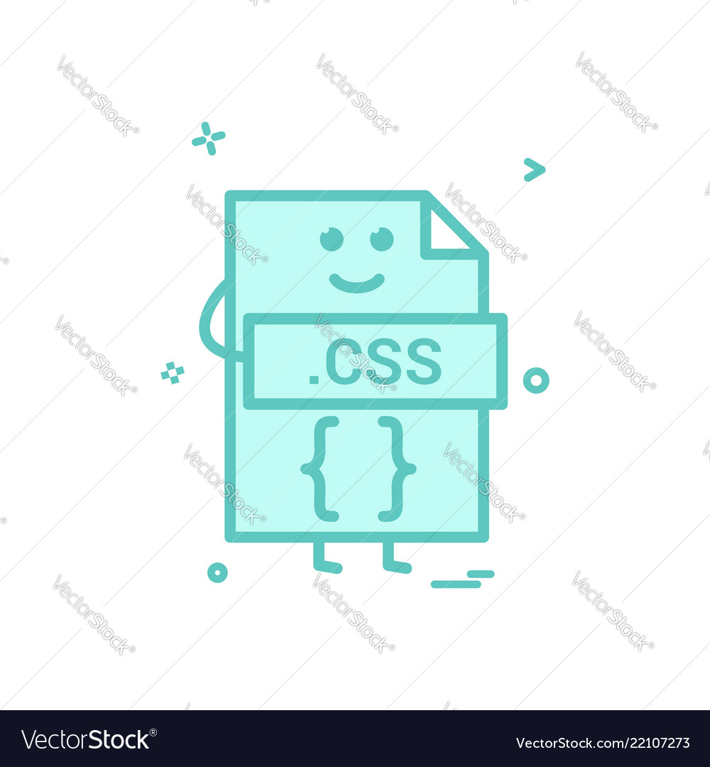Computer css Datei Format Typ Icon Design vector image Computer css Datei Format Typ Icon Design