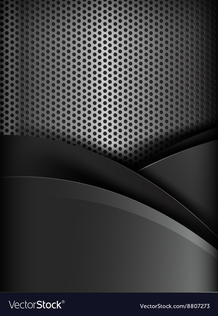 Dark chrome black and grey layer element
