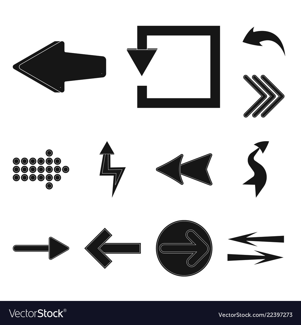 Design of element and arrow symbol vector image Design of element and arrow symbol
