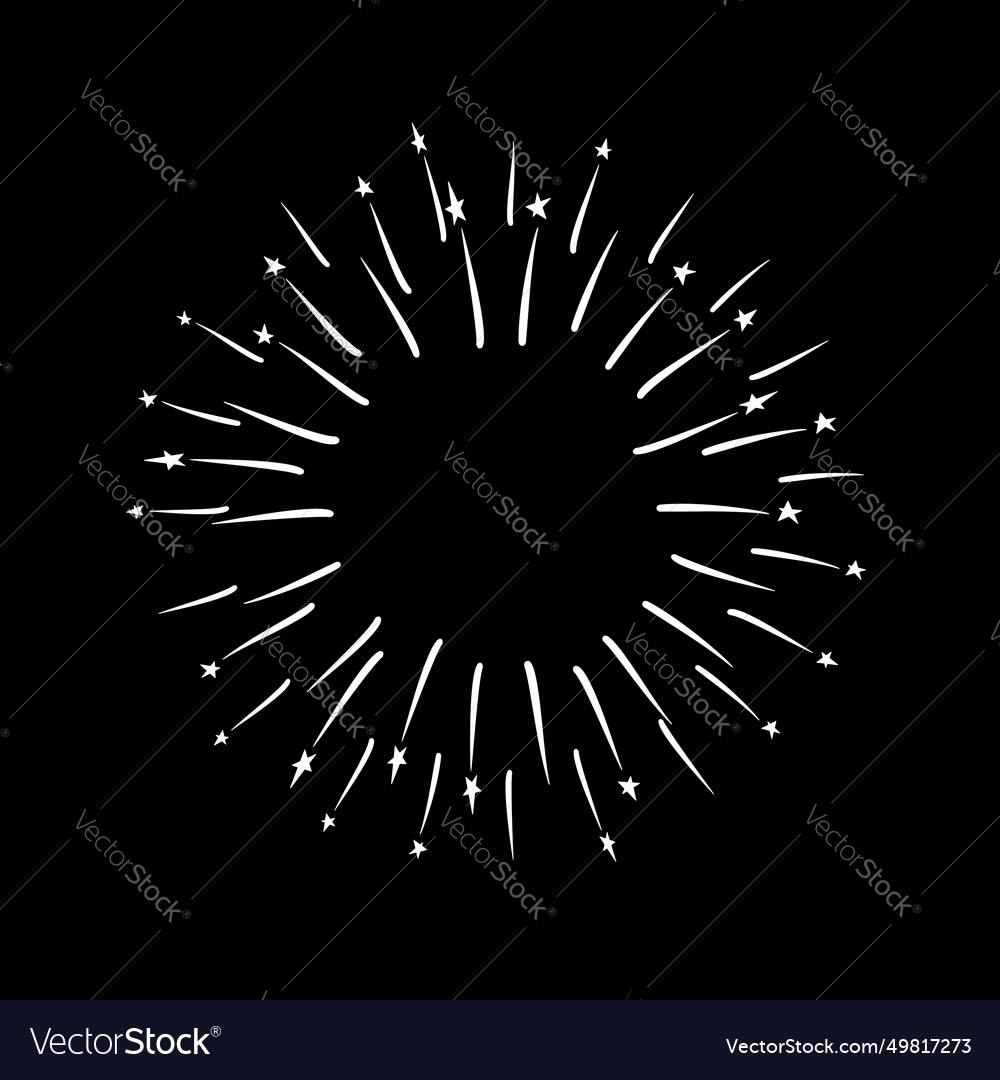 Exploding firework burst in vintage style retro Vector Image Exploding firework burst in vintage style retro