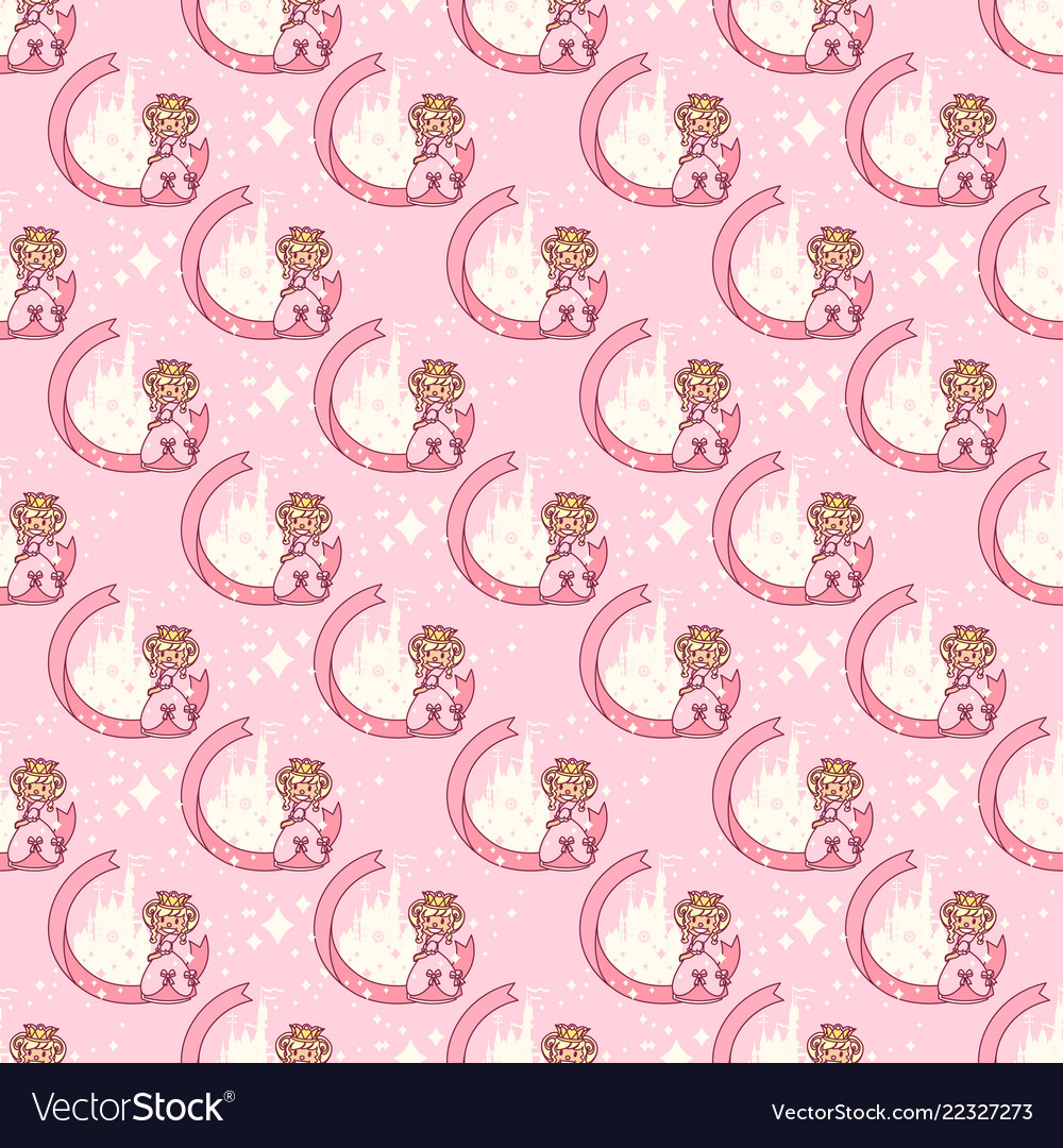 Girlish seamless pattern vector image Girlish seamless pattern