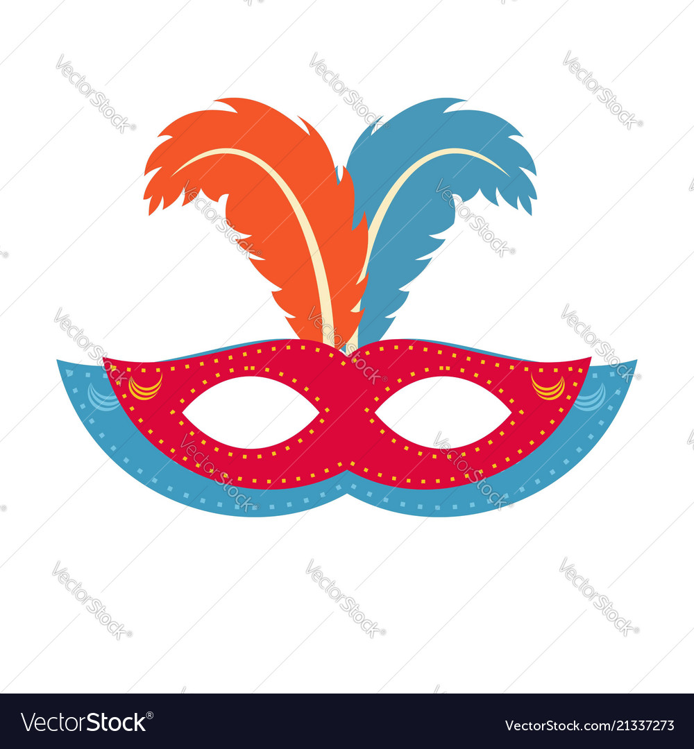 happy brazilian carnival day red and blue color vector image