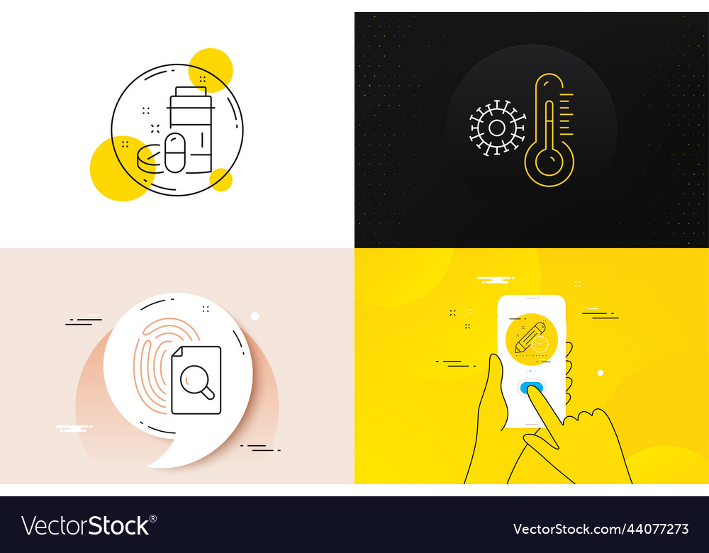 Minimal set of thermometer project deadline vector image Minimal set of thermometer project deadline