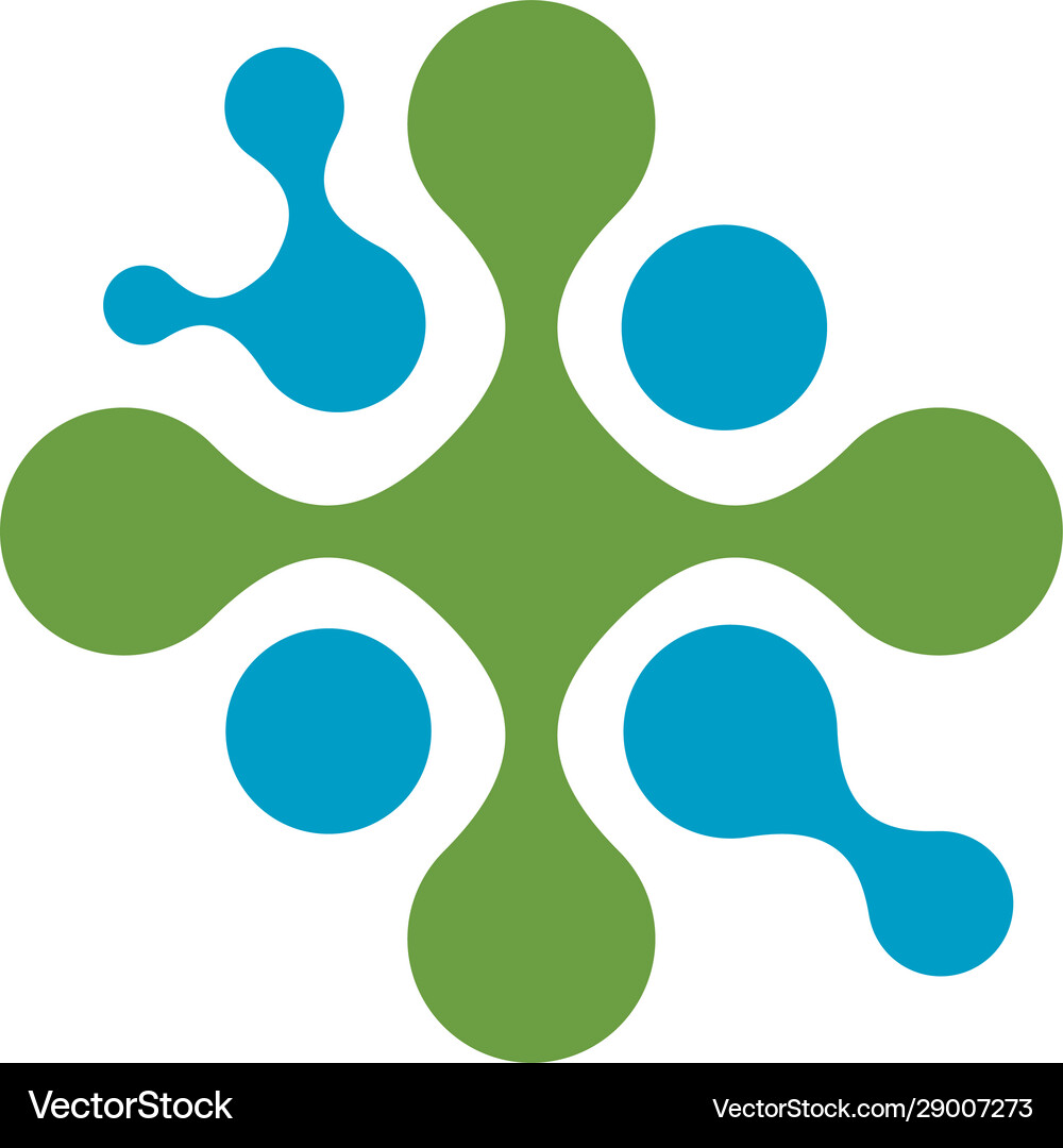 Molecule logo design element circle dots abstract Vector Image