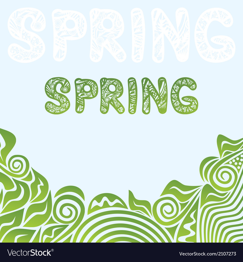 Nature pattern background spring