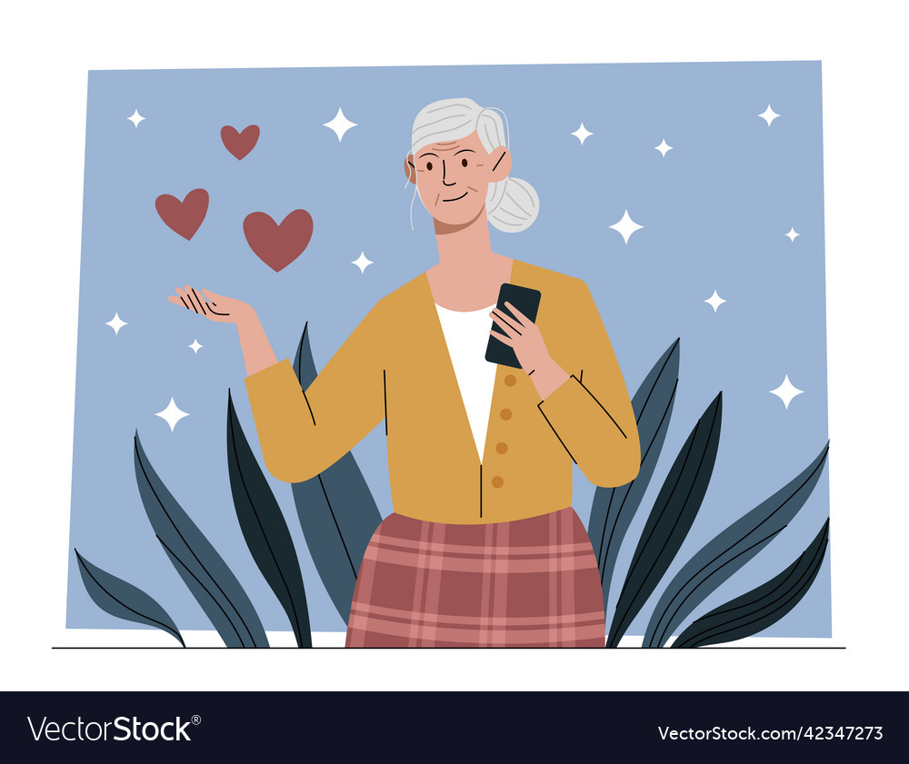 Alte Frau Konzept vector image Alte Frau Konzept