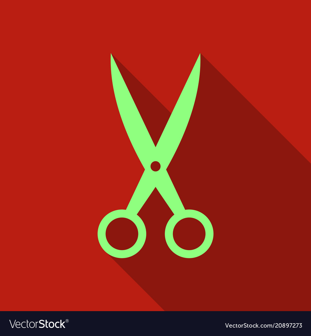 Scissors open on background flat design