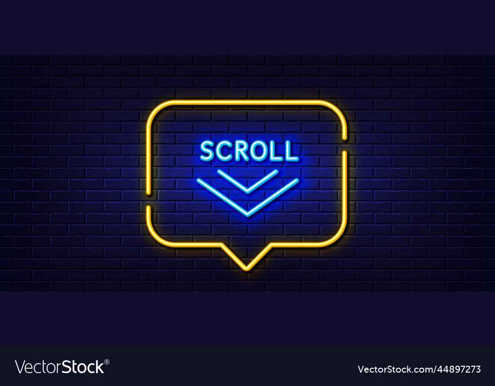 Scroll down arrow line icon scrolling screen sign