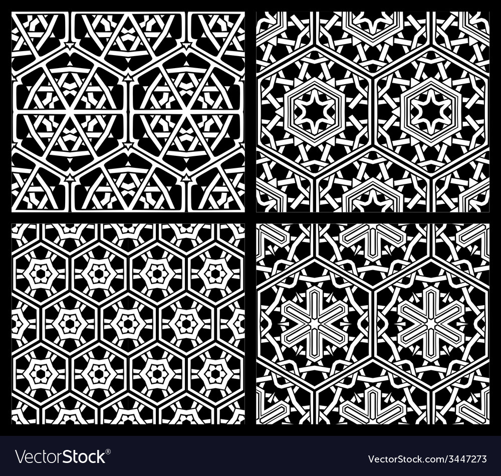 Set of seamless geometric patterns