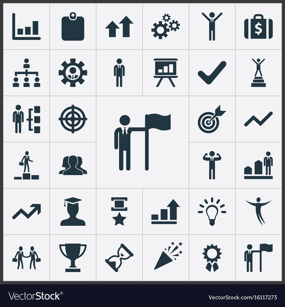 Set of simple trophy icons
