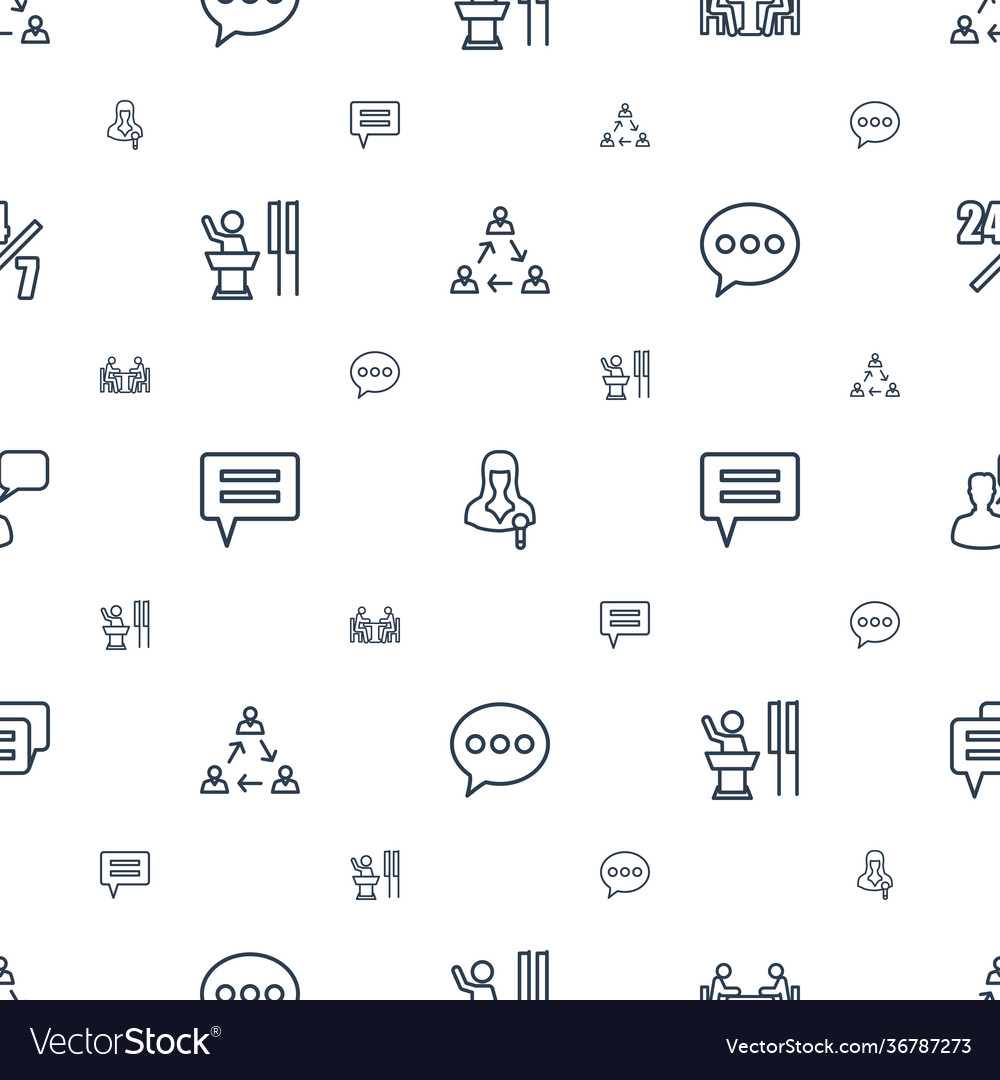 Talk icons pattern seamless white background