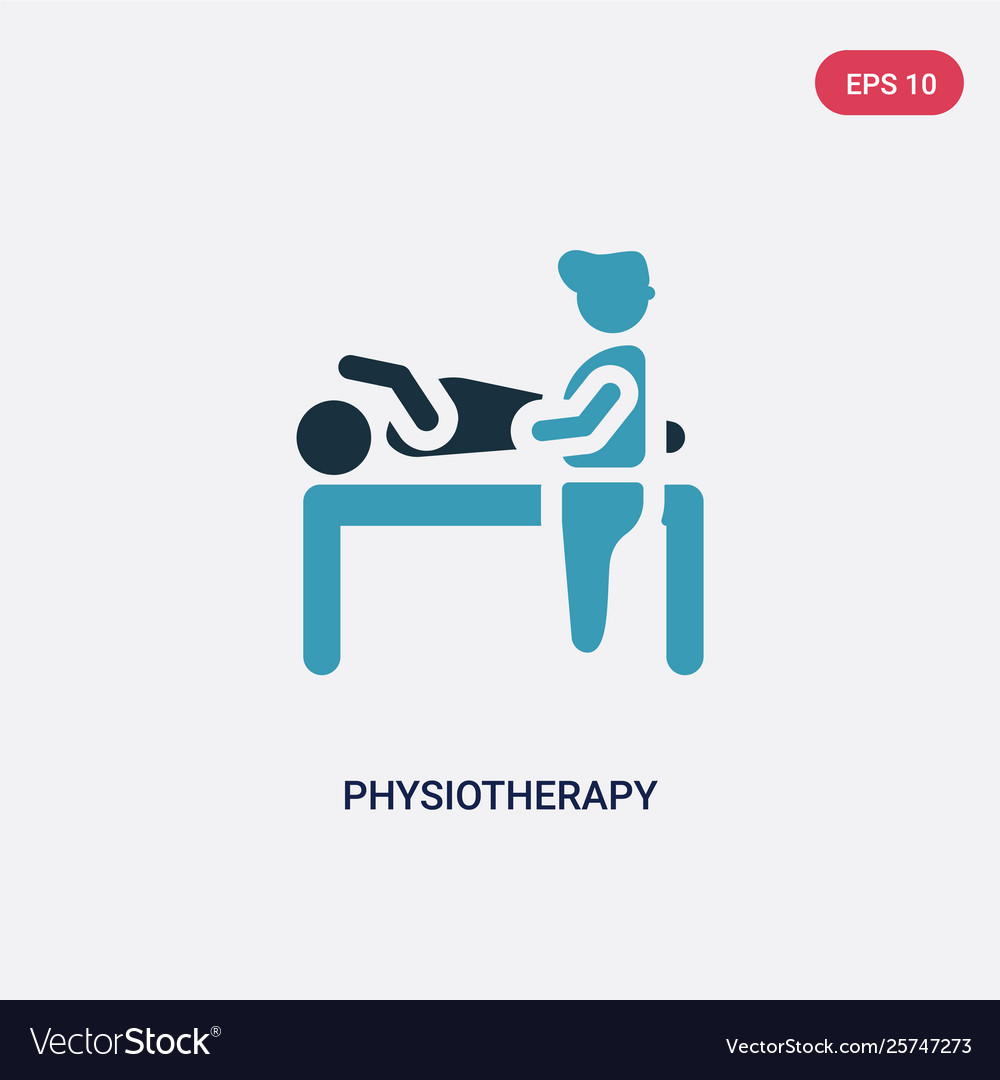 Two color physiotherapy icon from people concept vector image Two color physiotherapy icon from people concept