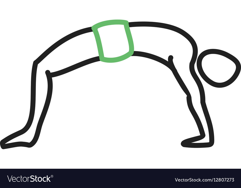 Upward bow pose Royalty Free Vector Image - VectorStock