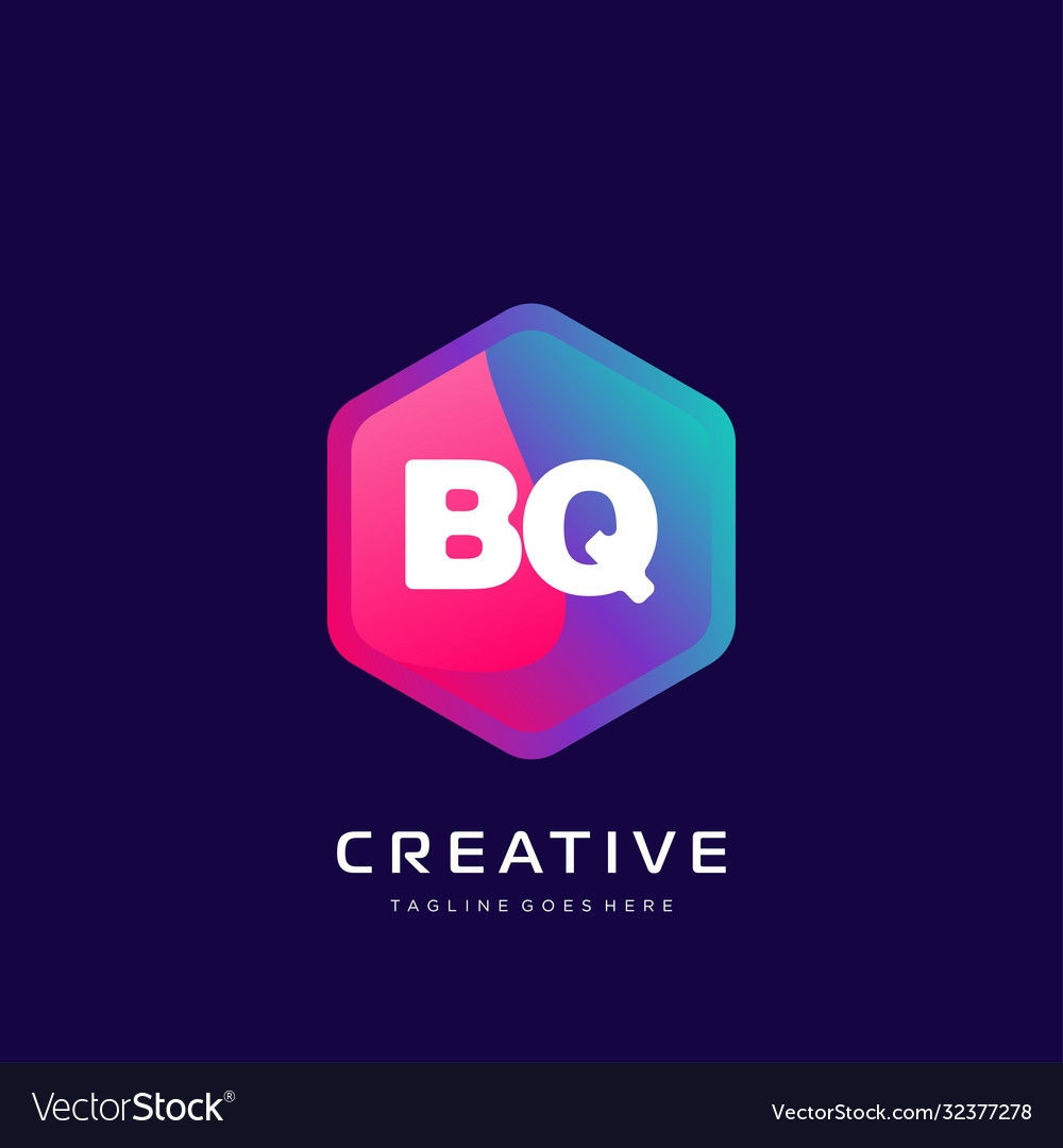 Bq initial logo with colorful template