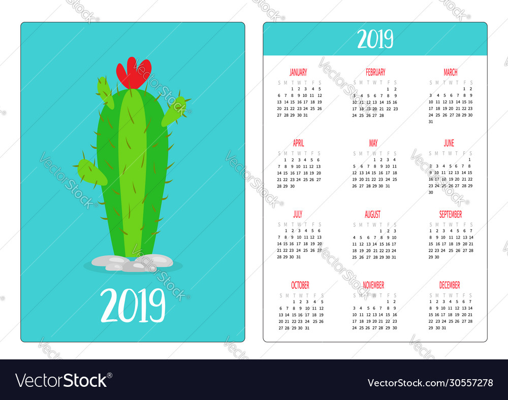 Cactus with red flower green plant simple pocket