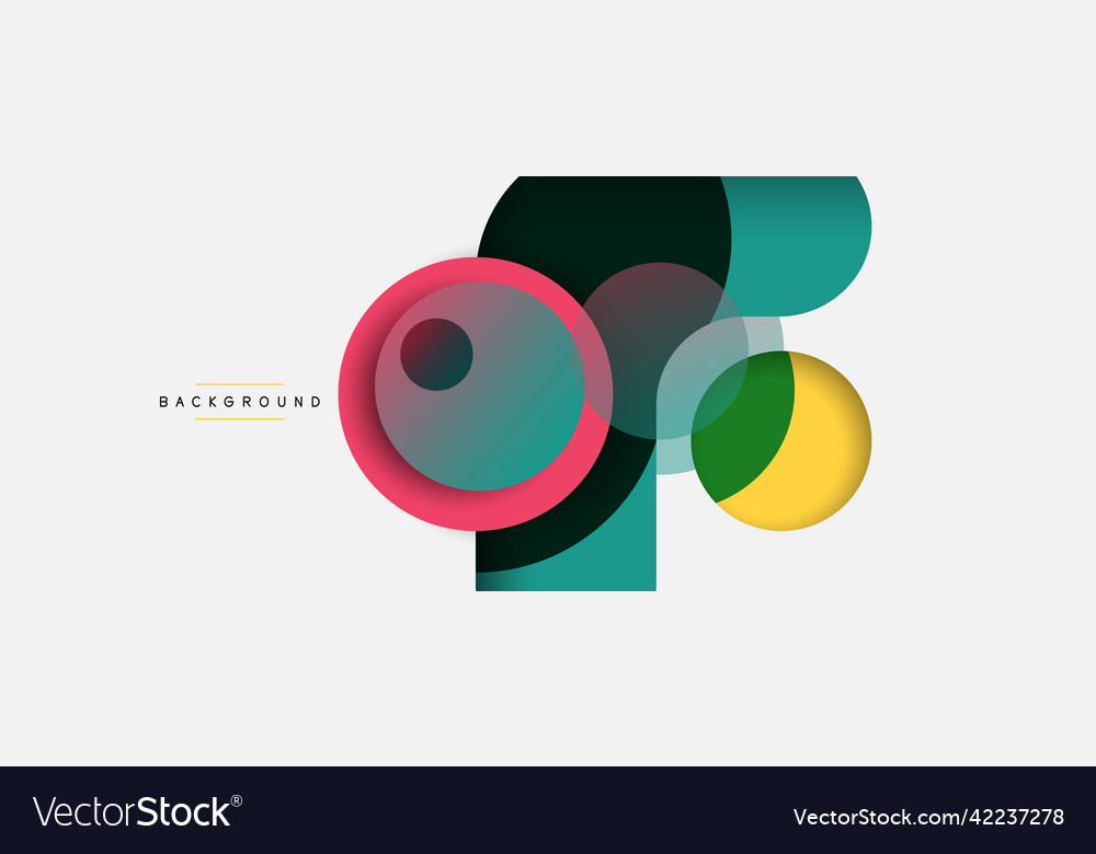Circle and round shapes abstract background
