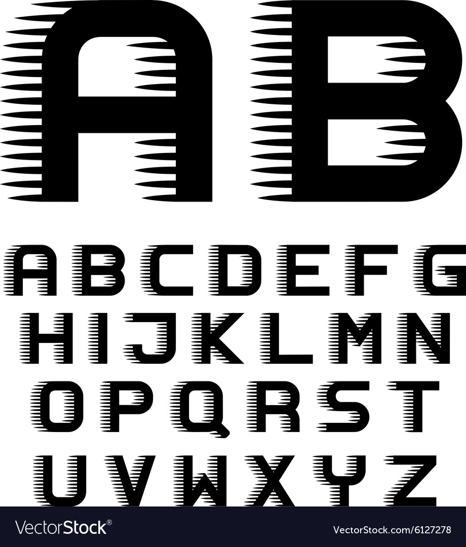 Dynamic Motion Font - Alphabet Lines