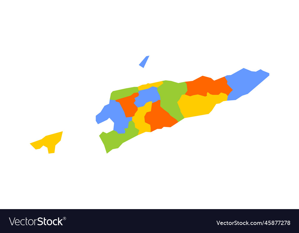 East timor political map of administrative Vector Image