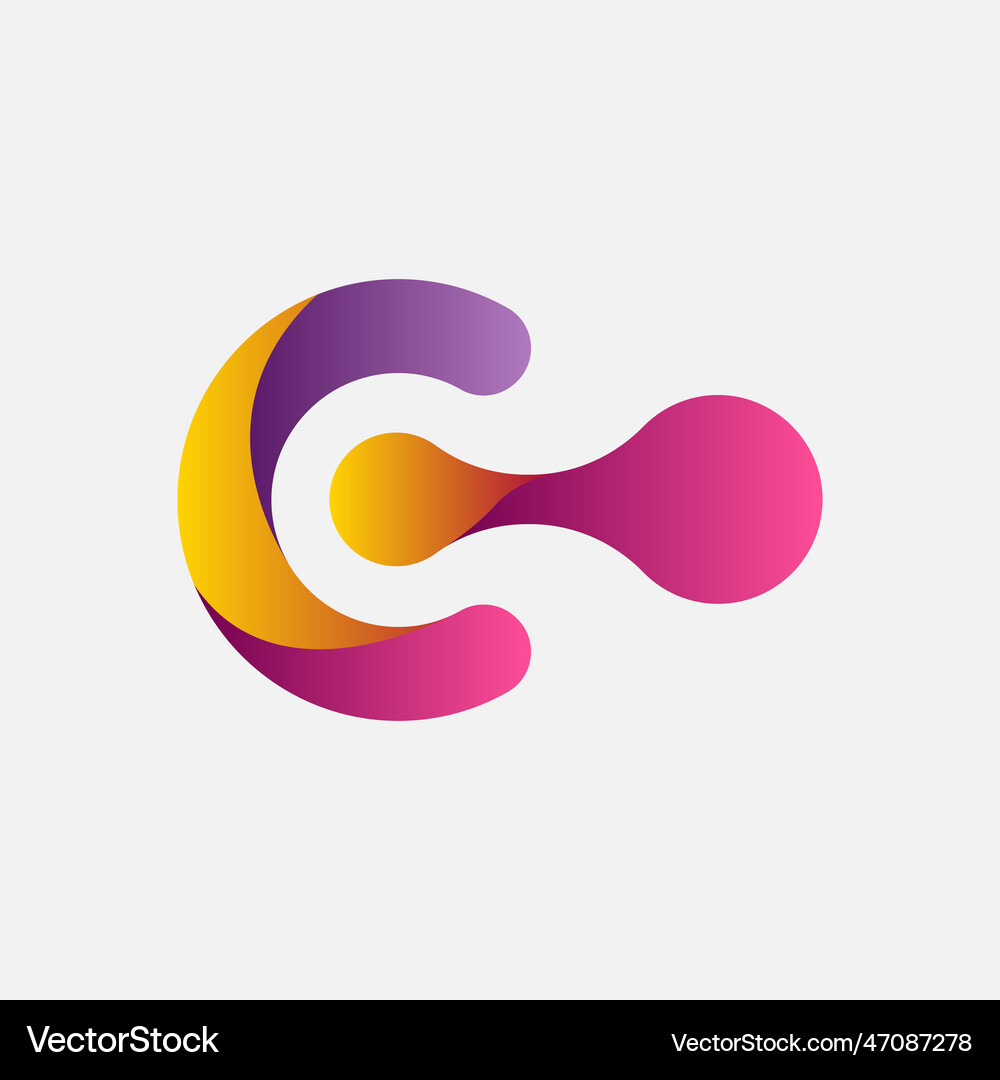 Gradient letter c logo Royalty Free Vector Image