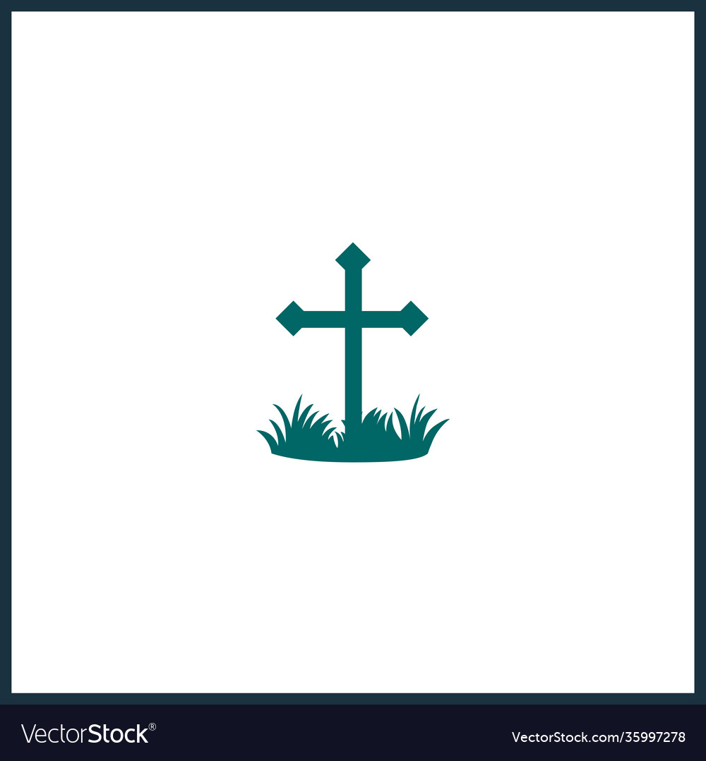 Grave icon death simple isolated