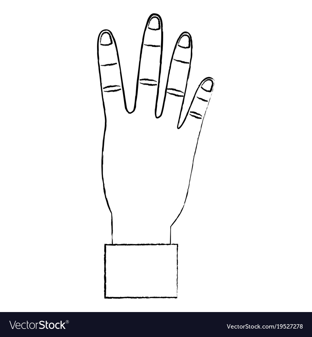 Hand showing four count gesture