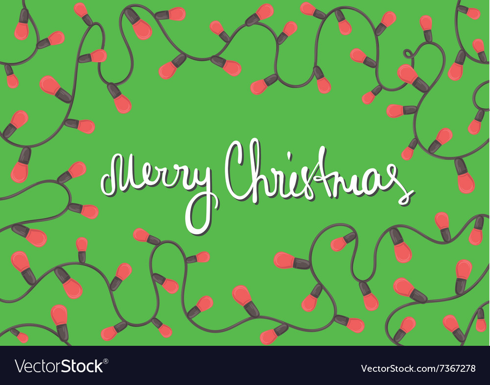 Horizontal template christmas card