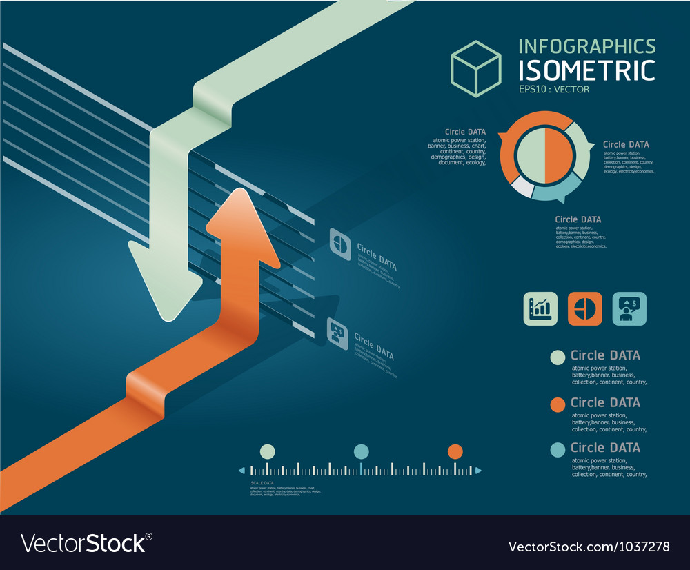 Infographic arrow diagram chart Royalty Free Vector Image