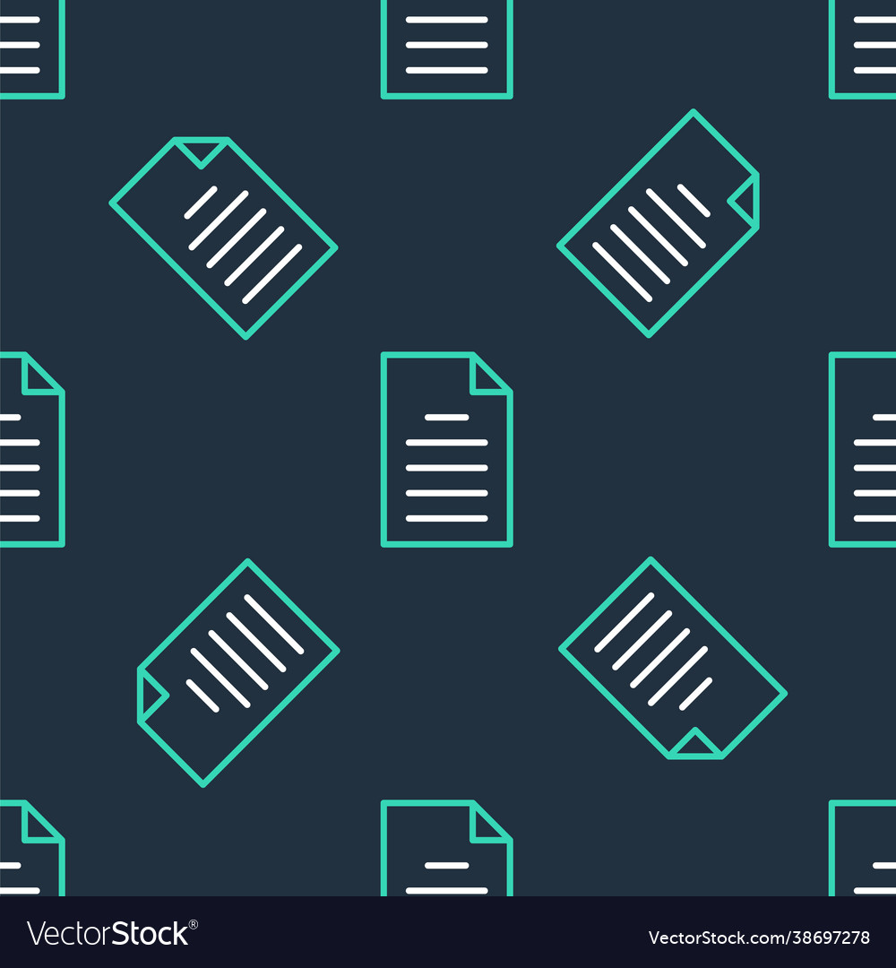 Line file document icon isolated seamless pattern vector image Line file document icon isolated seamless pattern