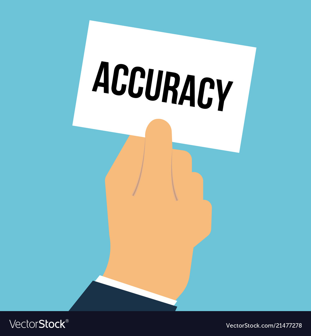 Man showing paper accuracy text