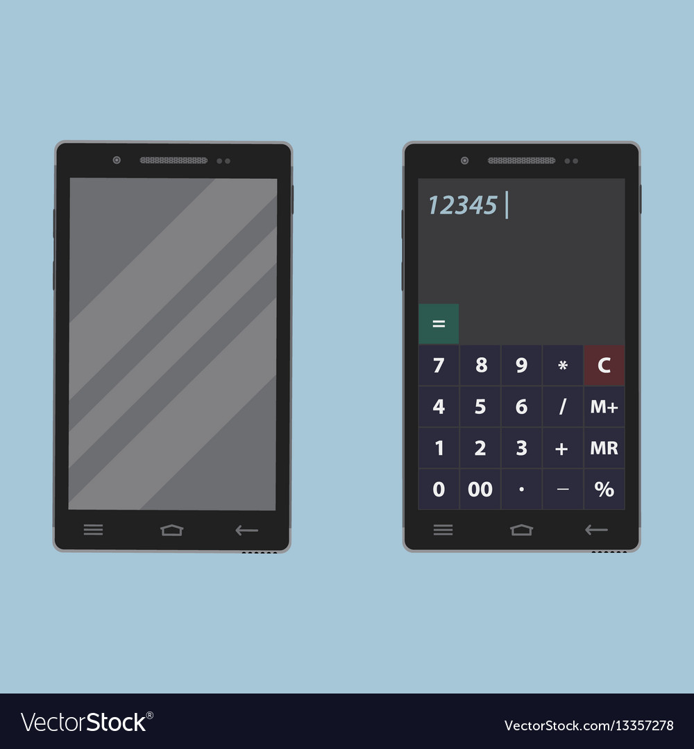 Mockup smartphones with blank screen