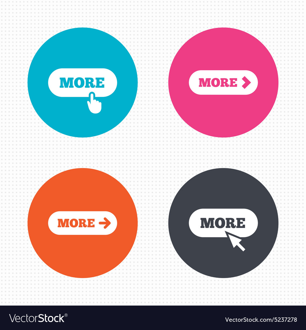 More with cursor pointer icon details symbols