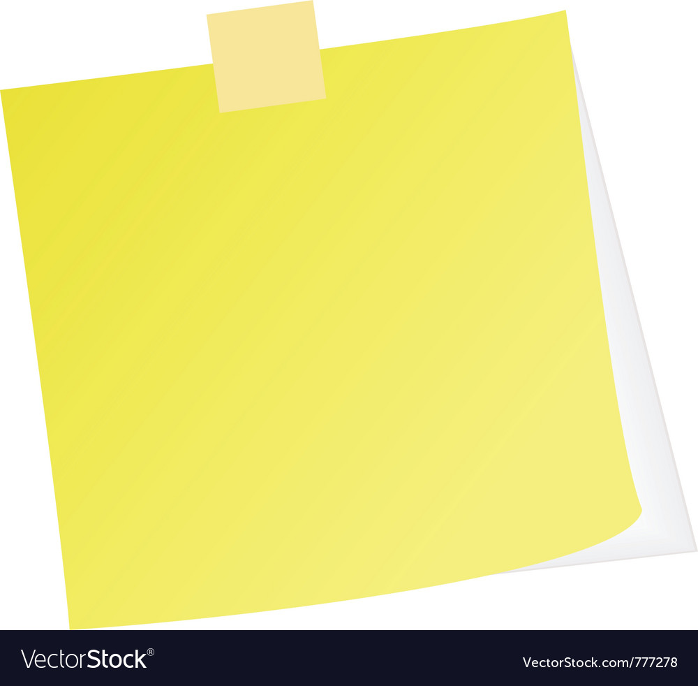 Post Note Royalty Free Vector Image - Vectorstock