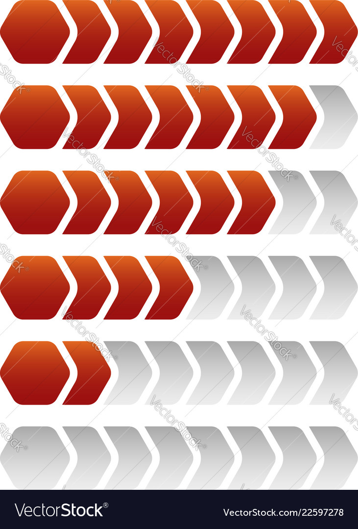 Progress loading bars geometric step phase Vector Image Progress loading bars geometric step phase