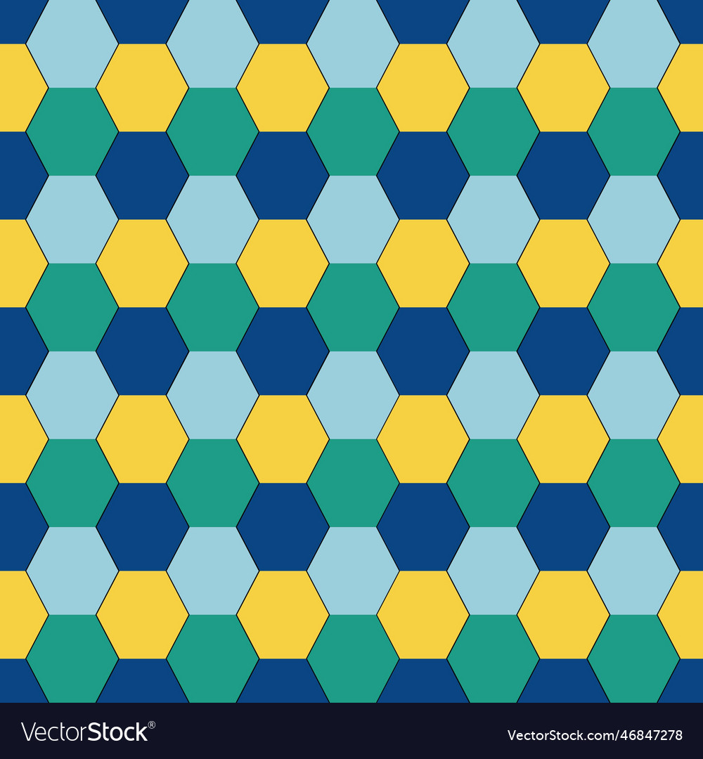 Seamless pattern of shapes hexagons