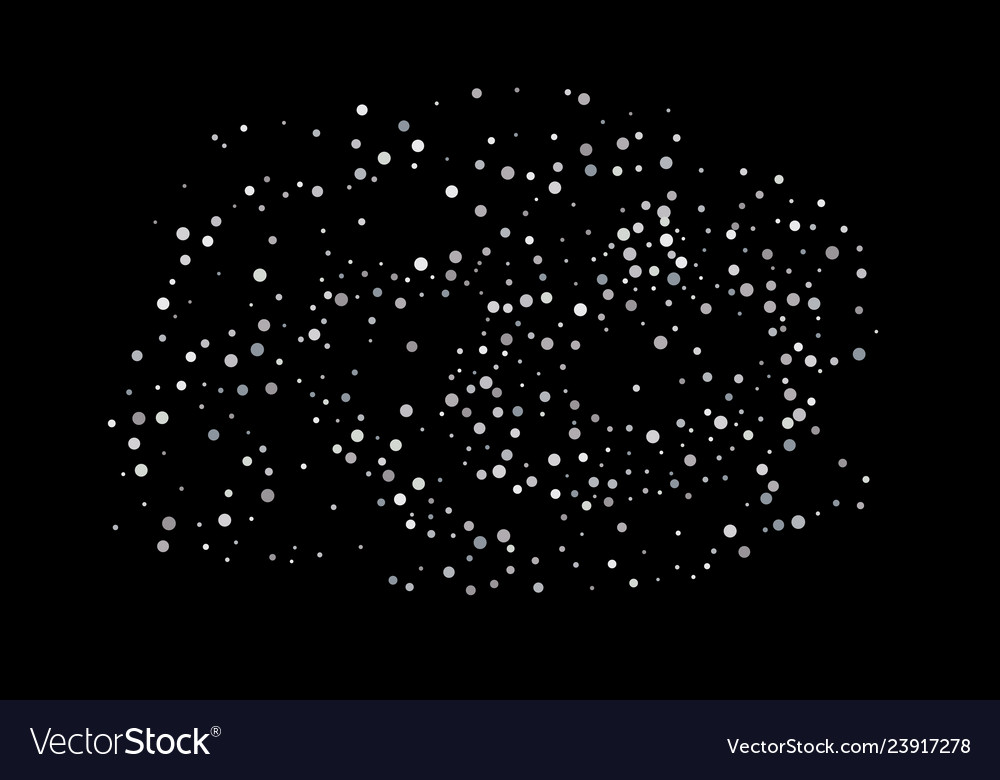 Silver shine of confetti on a black background