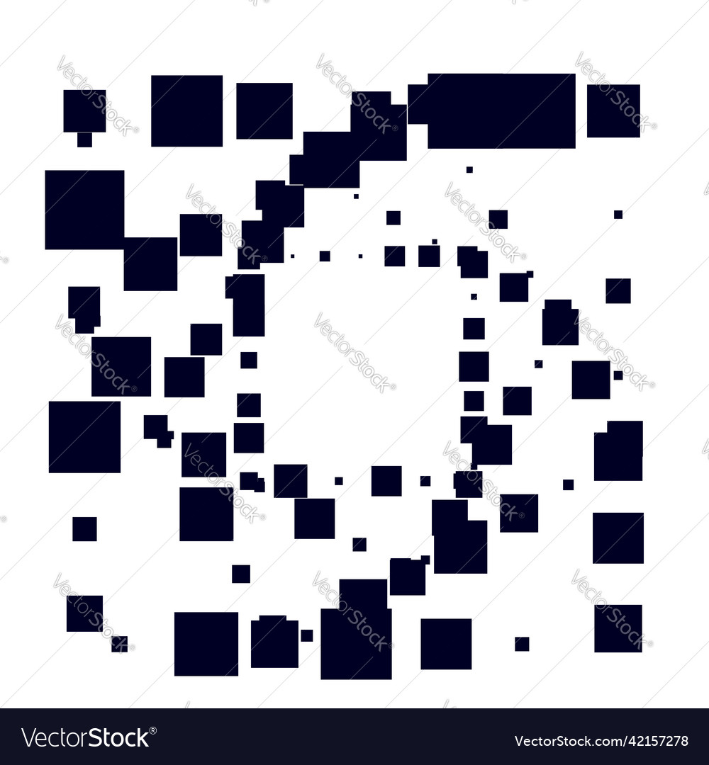 Squares random scattered shapes element Vector Image Squares random scattered shapes element