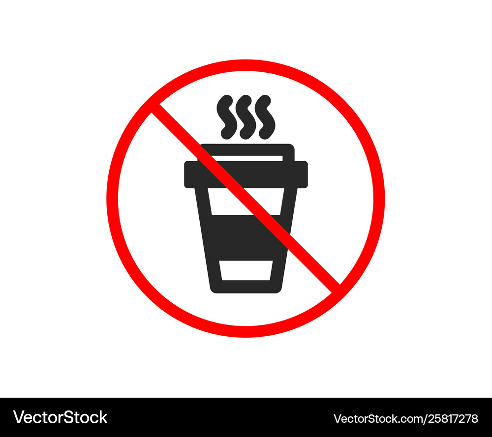 Takeaway coffee icon hot drink sign Royalty Free Vector