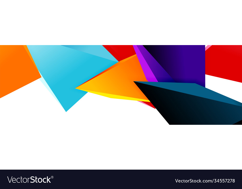 Triangle mosaic abstract background 3d triangular vector image Triangle mosaic abstract background 3d triangular