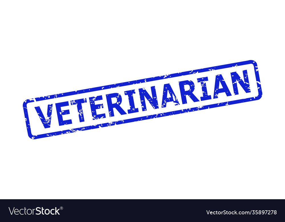 Veterinär Stempel mit kratztem Stil