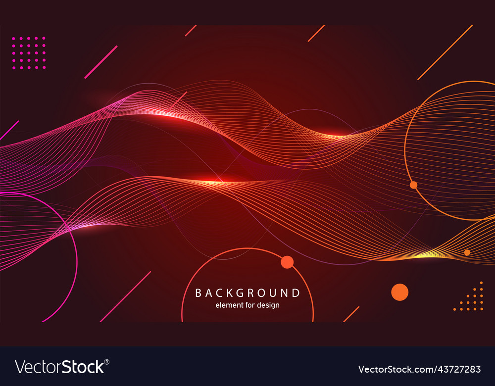 Abstract wave background element for design vector image Abstract wave background element for design